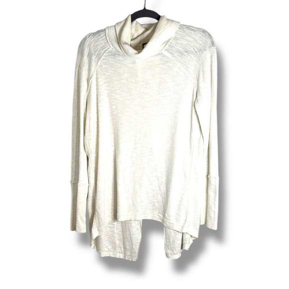 Free People Tops - Free People We the Free Split Back Turtleneck Shirt Size Large